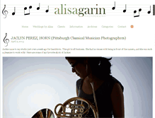 Tablet Screenshot of alisagarinphotography.com